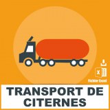 Adresses emails transport citernes